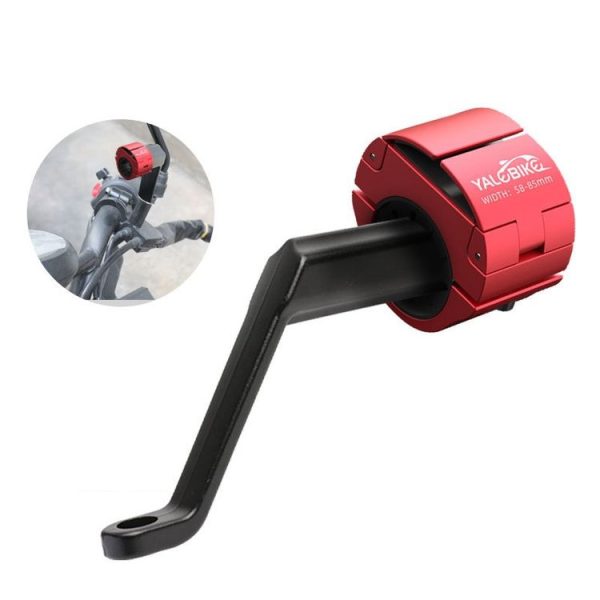 Electric Vehicle Invisible Mobile Phone Holder Bicycle Ring-Shaped Mobile Phone Holder, Colour: Rotating Invisible Red + Mirror Frame - Image 2