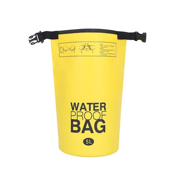 5L Outdoor Waterproof Bag PVC Portable Drifting Upstream Waterproof Bucket Bag (Grass Green) - Image 4
