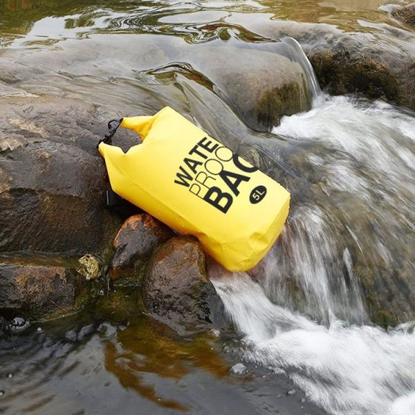 5L Outdoor Waterproof Bag PVC Portable Drifting Upstream Waterproof Bucket Bag (Grass Green) - Image 8