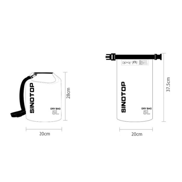 5L PVC Outdoor Upstream Drifting Waterproof Bag Diving Swimming Bucket Bag (Royal Blue) - Image 4