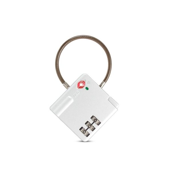 TSA Customs Combination Lock Anti-Theft Wire Padlock (Silver)