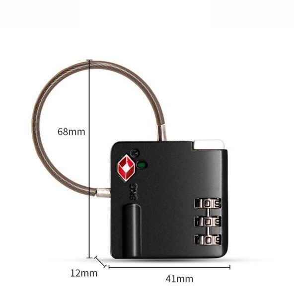 TSA Customs Combination Lock Anti-Theft Wire Padlock (Silver) - Image 4