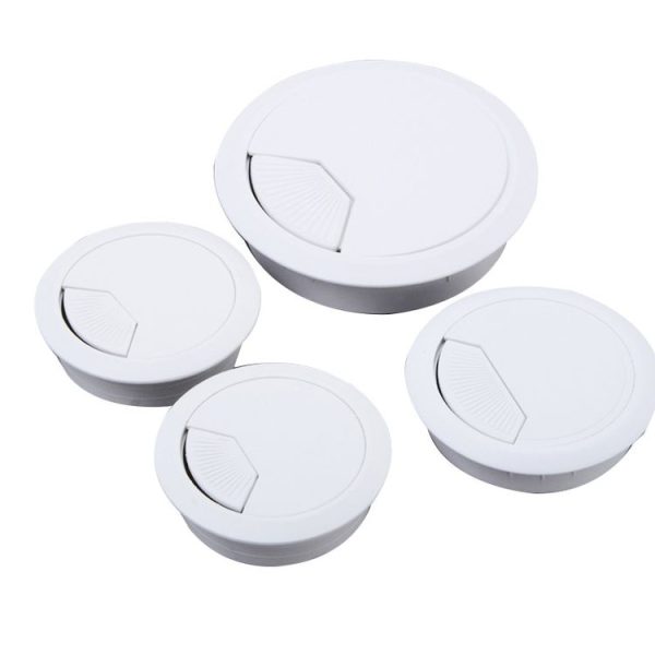 20 PCS ABS Plastic Round Cable Box Computer Desk Cable Hole Cover, Specification: 50mm (White) - Image 2