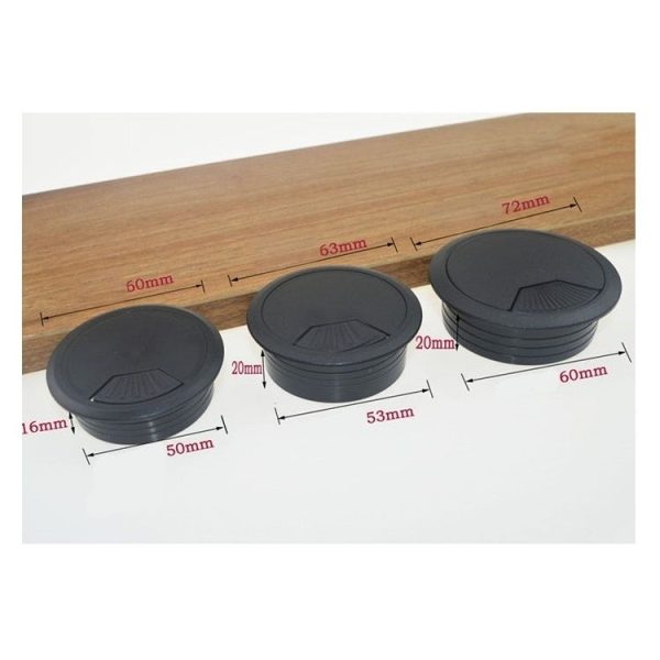 20 PCS ABS Plastic Round Cable Box Computer Desk Cable Hole Cover, Specification: 50mm (White) - Image 5