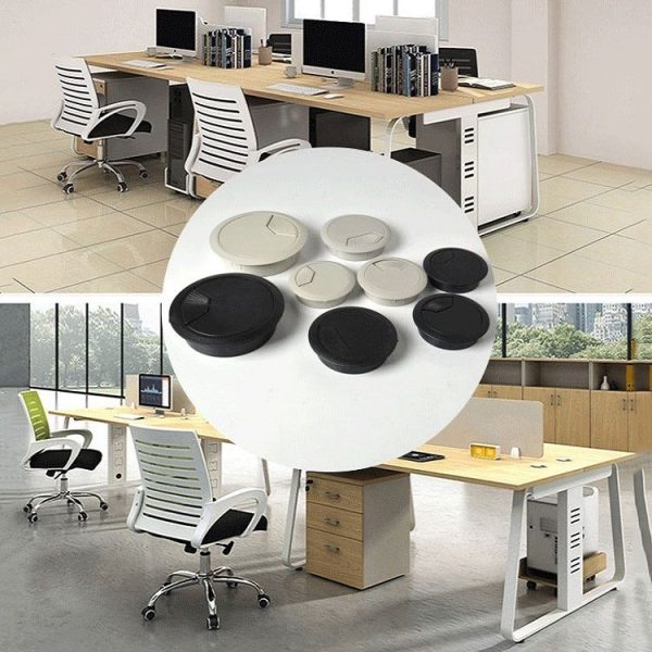 ABS Plastic Round Cable Box Computer Desk Cable Hole Cover, Specification: 80mm (Black) - Image 6