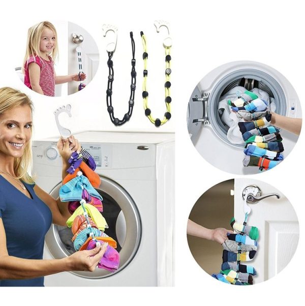 Socks Storage Organizer Socks Cleaning Aid Hanging Socks, Romdom Color Delivery - Image 6