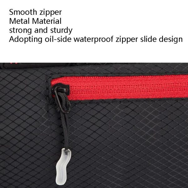 Marathon Exercise Gym Waist Bag Lightweight Waterproof Night Running Multifunctional Equipment Bag, Size: 8 inches (Red) - Image 7