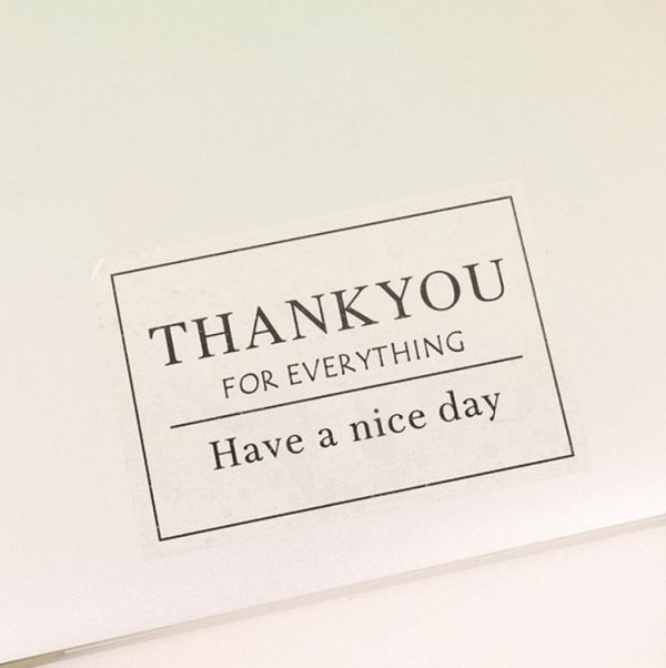 100 Packs Thank You Drink Bottle Sticker Transparent Self-Adhesive Baking Sticker Label - Image 4