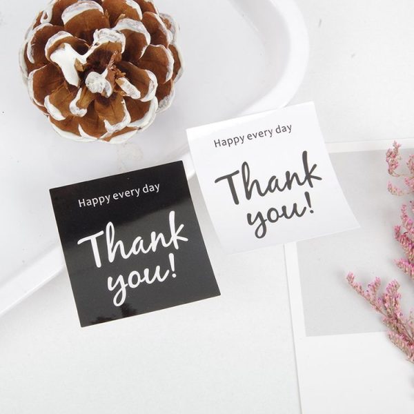100 Pcks Thank You Moon Cake And Egg Yolk Pastry Sealing Sticker Packaging Box Sticker Decoration - Image 2