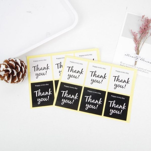 100 Pcks Thank You Moon Cake And Egg Yolk Pastry Sealing Sticker Packaging Box Sticker Decoration - Image 4