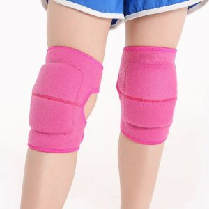 Children Sponge Thickened Knee Pads Sports Dancing Anti-Fall Protective Gear, Specification: M (Rose Red)