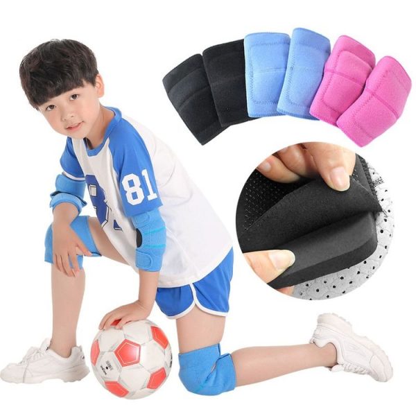 Children Sponge Thickened Knee Pads Sports Dancing Anti-Fall Protective Gear, Specification: M (Rose Red) - Image 6