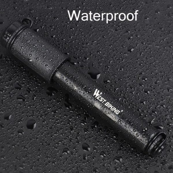 West Biking Bicycle High Pressure Pump Mini Portable Basketball Inflator With Hose (Black) - Image 7