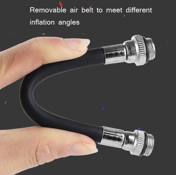 West Biking Bicycle High Pressure Pump Mini Portable Basketball Inflator With Hose (Black) - Image 8