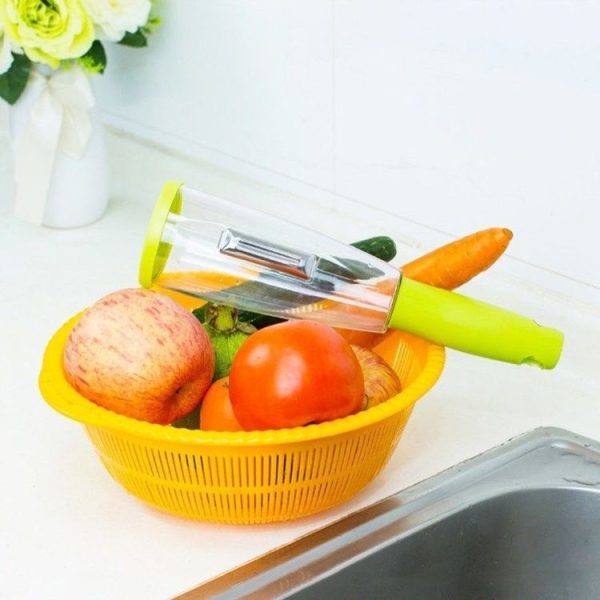 Storage Type Peeling Knife With Storage Box Planer Peeling Knife Household Fruit Multifunctional Peeler - Image 5