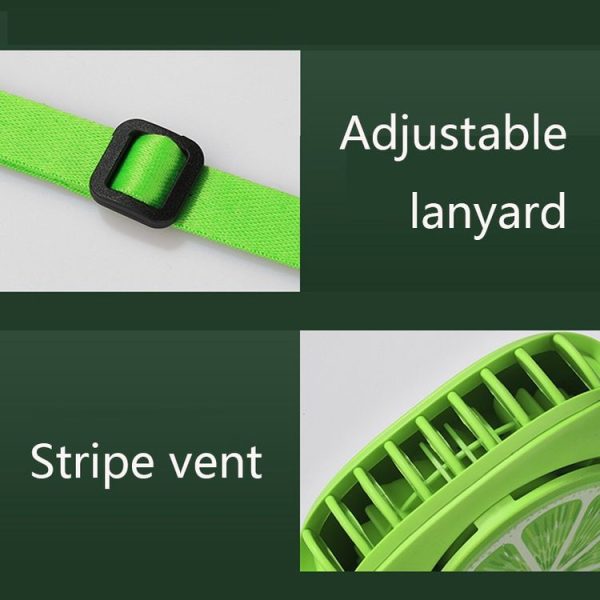 LY-ZYF02 Mini Hanging Neck Fan Portable Outdoor Handheld Fan (Green) - Image 5