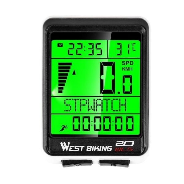 WEST BIKING Mountain Bike Wireless Code Meter Large-Screen Multifunctional Waterproof Speedometer - Image 2