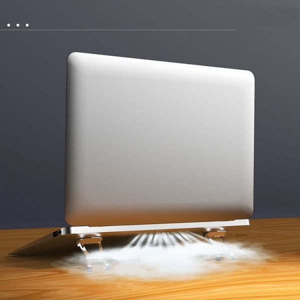 XSZJ-01 2 PCS Mini Notebook Holder Portable Foldable Metal Heat Dissipation Computer Stand (Silver) - Image 10