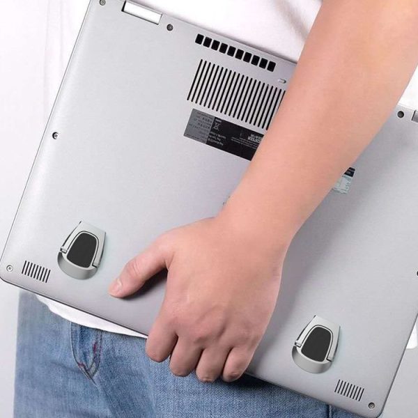 XSZJ-01 2 PCS Mini Notebook Holder Portable Foldable Metal Heat Dissipation Computer Stand (Silver) - Image 11
