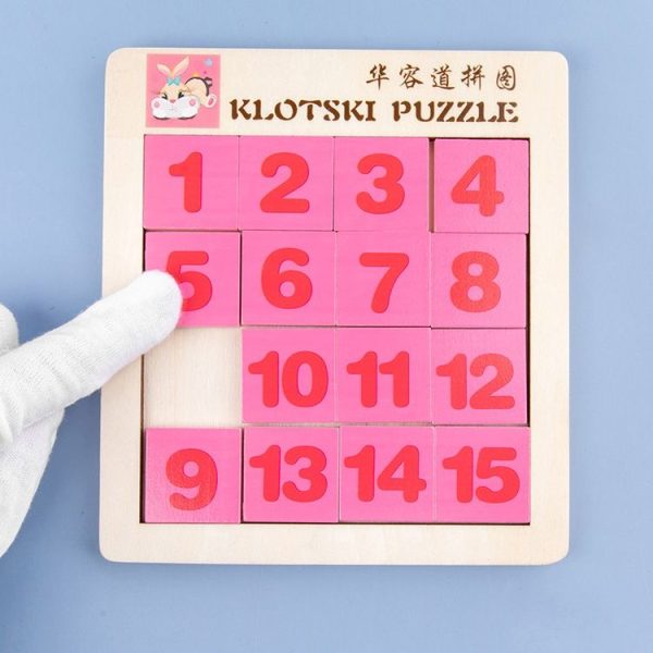2 PCS Cartoon Animal Double-Sided Klotski Puzzle Children Wooden Toy Early Education Jigsaw Puzzle (Tiger) - Image 10