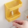Wall-Mounted Remote Control Storage Box Household Multi-Function Rack (Yellow) - Image 4