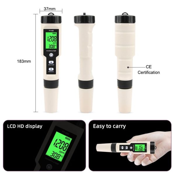Portable Hydrogen-Rich Pen PH Meter / ORP / TEMP 4 in 1 Test Pen - Image 3