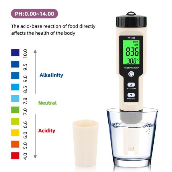 Portable Hydrogen-Rich Pen PH Meter / ORP / TEMP 4 in 1 Test Pen - Image 6
