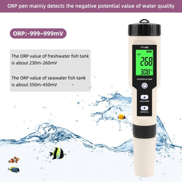 Portable Hydrogen-Rich Pen PH Meter / ORP / TEMP 4 in 1 Test Pen - Image 7