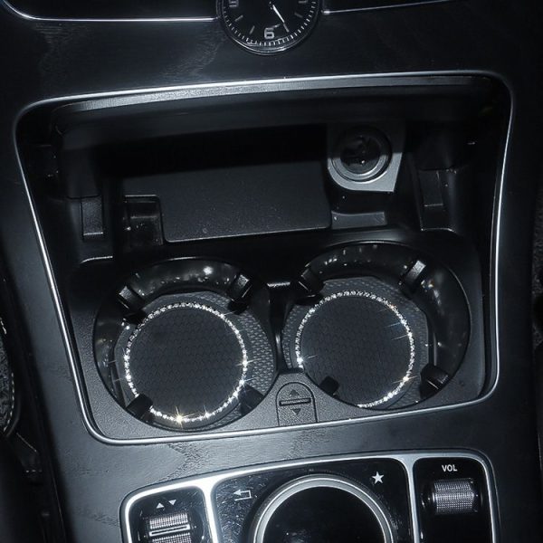Car Universal Diamond Honeycomb Water Coaster Car Anti-Slip Mat (Black White Diamond) - Image 7