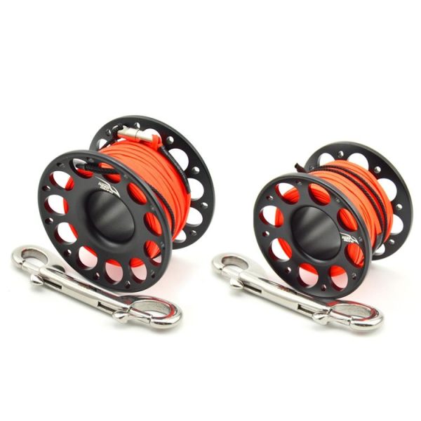KEEP DIVING Aviation Sluminum Reel Double Hook Diving Buoy Rope Release Device, Color: 30m Black - Image 2