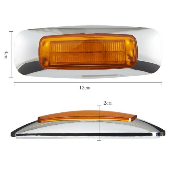2 PCS 12 / 24V 8 LEDs Explosion Lightning Plating Edge Light Side Tail Light (Red) - Image 3