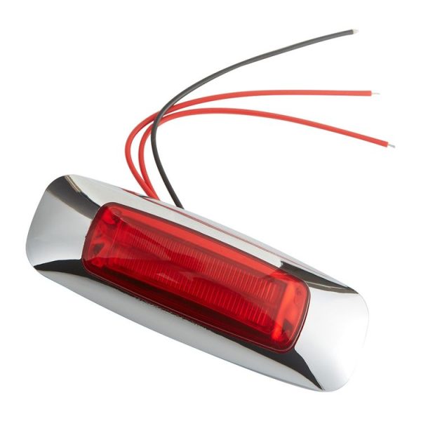 2 PCS 12 / 24V 8 LEDs Explosion Lightning Plating Edge Light Side Tail Light (Red) - Image 4