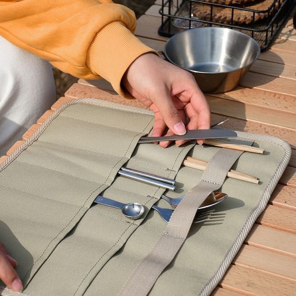 ShineTrip Outdoor Camping Tableware Storage Bag Oxford Cloth Camping Rack Meal Bag - Image 2