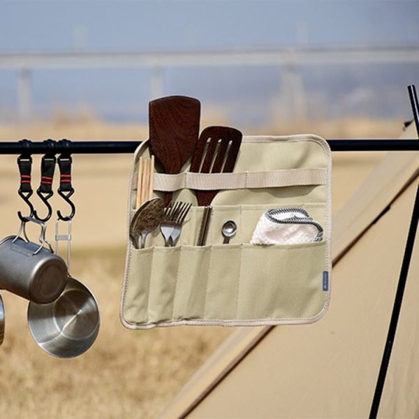 ShineTrip Outdoor Camping Tableware Storage Bag Oxford Cloth Camping Rack Meal Bag - Image 4