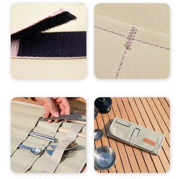 ShineTrip Outdoor Camping Tableware Storage Bag Oxford Cloth Camping Rack Meal Bag - Image 6