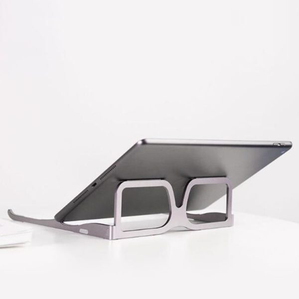 Glasses Folding Aluminum Alloy Heat Dissipation Base Desktop Portable Computer Stand (Space Gray) - Image 13