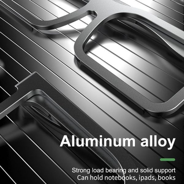 Glasses Folding Aluminum Alloy Heat Dissipation Base Desktop Portable Computer Stand (Space Gray) - Image 5