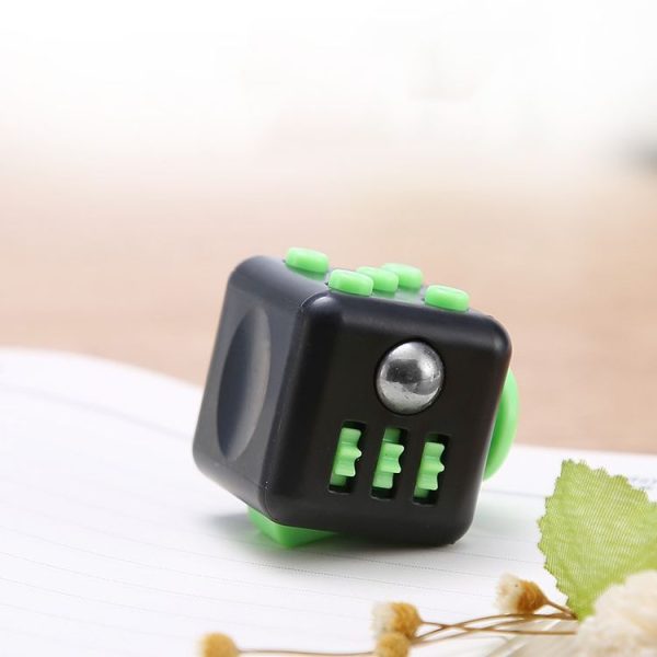 3 PCS Decompression Cube Toy Adult Decompression Dice, Colour: Black+Green