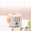 3 PCS Decompression Cube Toy Adult Decompression Dice, Colour: White + Orange