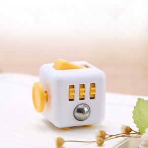 3 PCS Decompression Cube Toy Adult Decompression Dice, Colour: White + Orange