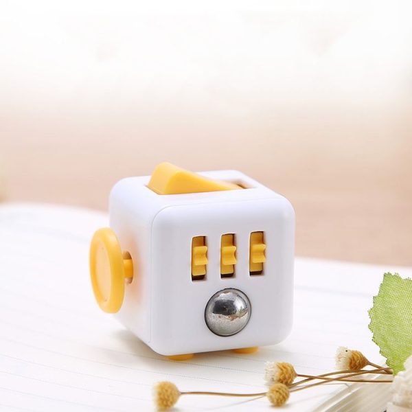 3 PCS Decompression Cube Toy Adult Decompression Dice, Colour: White + Orange
