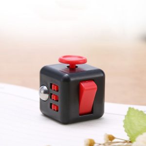 3 PCS Decompression Cube Toy Adult Decompression Dice, Colour: Black+Red