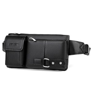 WEIXIER 8115 Men Outdoor Sports Bag Multi-Function Chest Bag Casual Waist Bag (Black)
