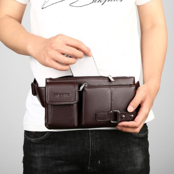 WEIXIER 8115 Men Outdoor Sports Bag Multi-Function Chest Bag Casual Waist Bag (Black) - Image 10