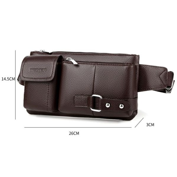 WEIXIER 8115 Men Outdoor Sports Bag Multi-Function Chest Bag Casual Waist Bag (Black) - Image 4