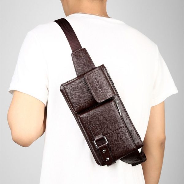 WEIXIER 8115 Men Outdoor Sports Bag Multi-Function Chest Bag Casual Waist Bag (Black) - Image 9