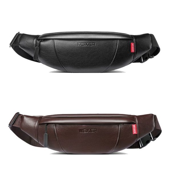 WEIXIER 9560 Men One-shoulder Casual Messenger Bag Small Chest Bag Waist Bag (Brown) - Image 2