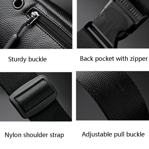 WEIXIER 9560 Men One-shoulder Casual Messenger Bag Small Chest Bag Waist Bag (Brown) - Image 7