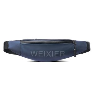 WEIXIER 9546 Men Outdoor Sports Waist Bag Fitness Running Multifunctional Reflective Personal Phone Pocket (Dark Blue)