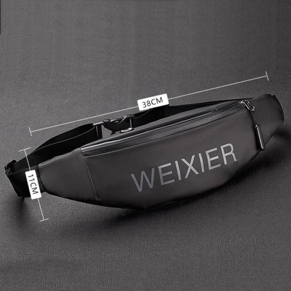 WEIXIER 9546 Men Outdoor Sports Waist Bag Fitness Running Multifunctional Reflective Personal Phone Pocket (Dark Blue) - Image 3